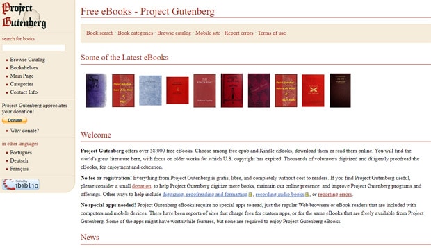 Read Free Books Online - Project Gutenberg